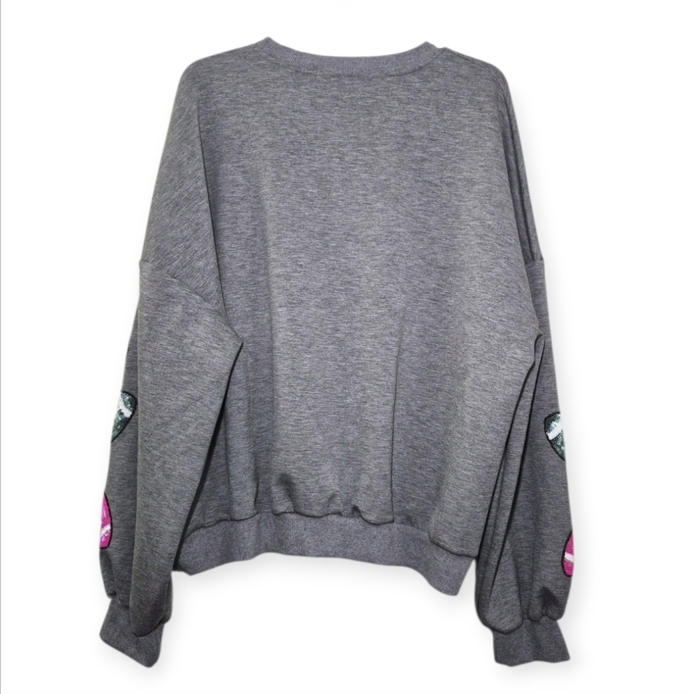 SIMPLY SOUTHERN Classy Until The Game Starts Sequin Football Sweater XXL - Picture 4 of 10